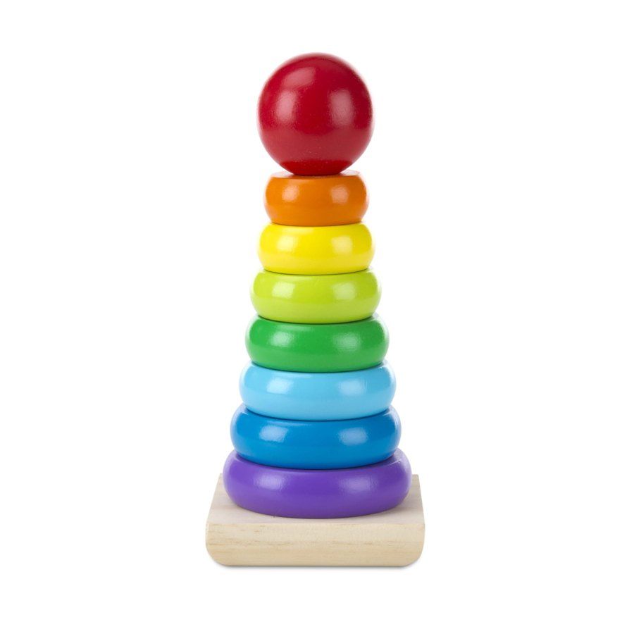 Empileur arc-en-ciel en bois