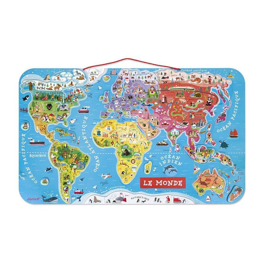 Puzzle magnétique carte du monde