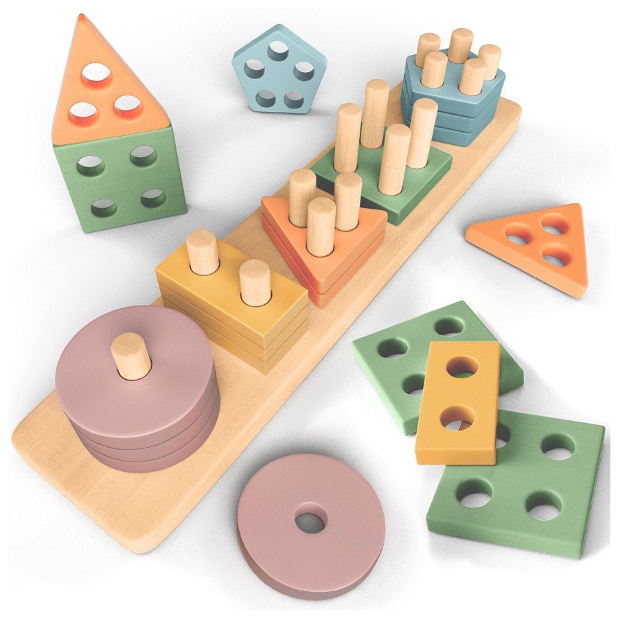 Puzzles d'encastrement pastel